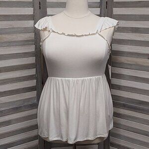 Ruffle Sleeve Tank  | 89th & Madison | 3X